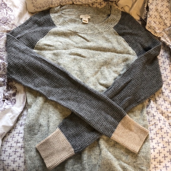 Grey and tan J. Crew sweater - Picture 3 of 4